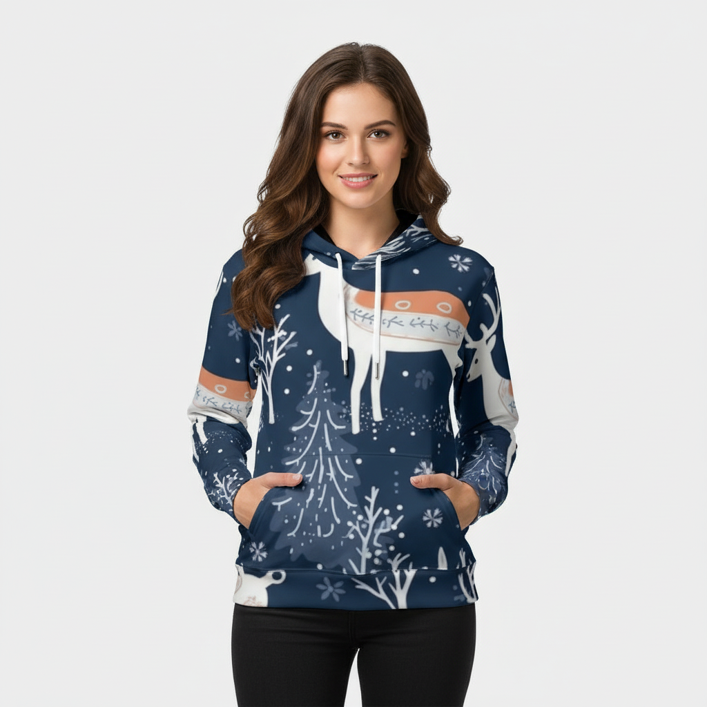 Eco-friendly All-Over Print Unisex Pullover Hoodie