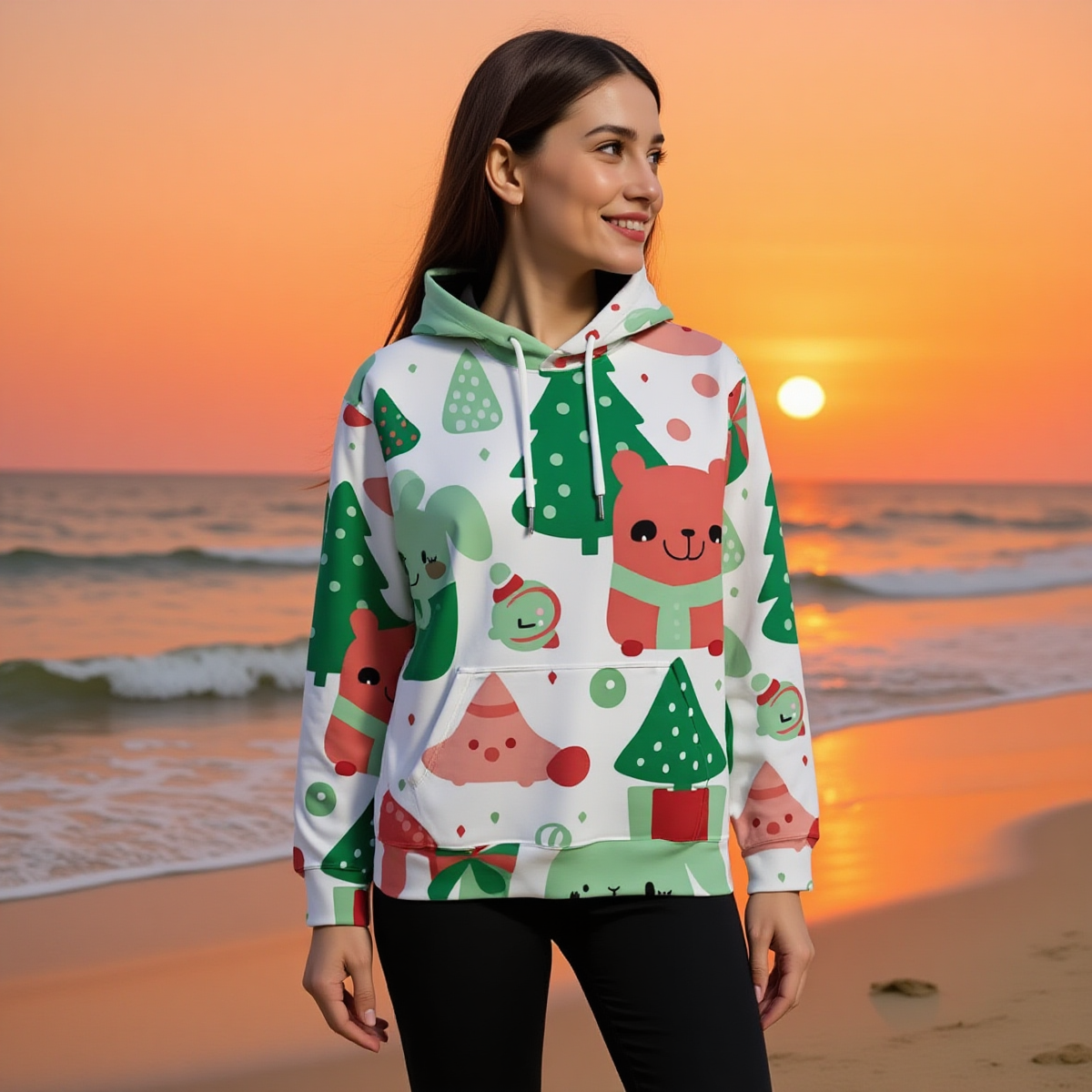 Eco-friendly All-Over Print Unisex Pullover Hoodie