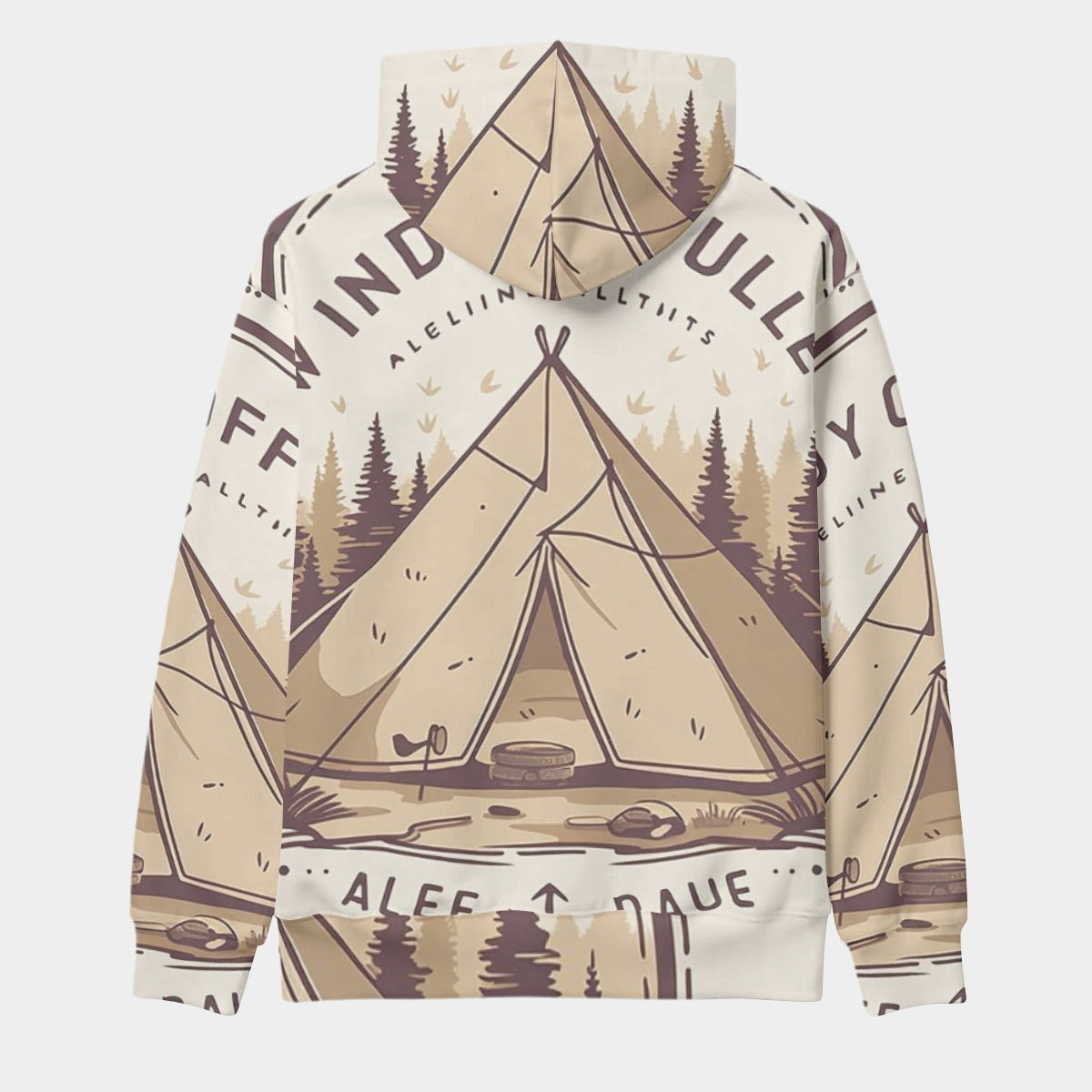 Eco-friendly All-Over Print Men Pullover Hoodie