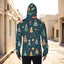 Split Eco-friendly All-Over Print Men's Masked Hoodie