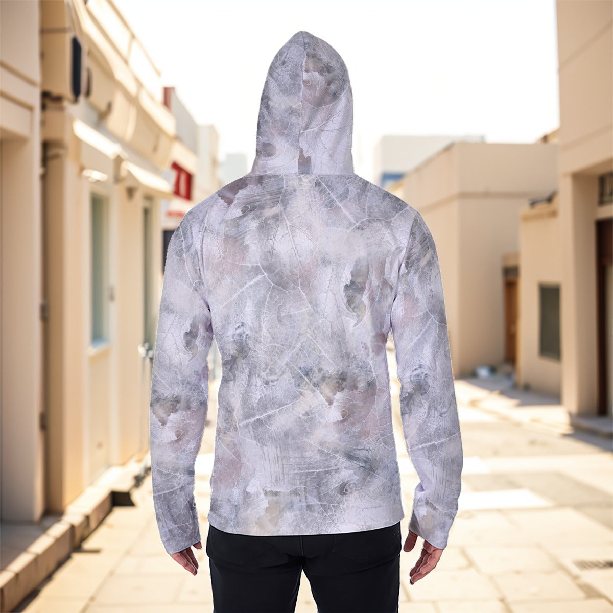 Eco-friendly All-Over Print Men's Masked Hoodie