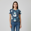 Eco-friendly  All-Over Print Women's cropped Raglan T-shirt With Short Sleeve