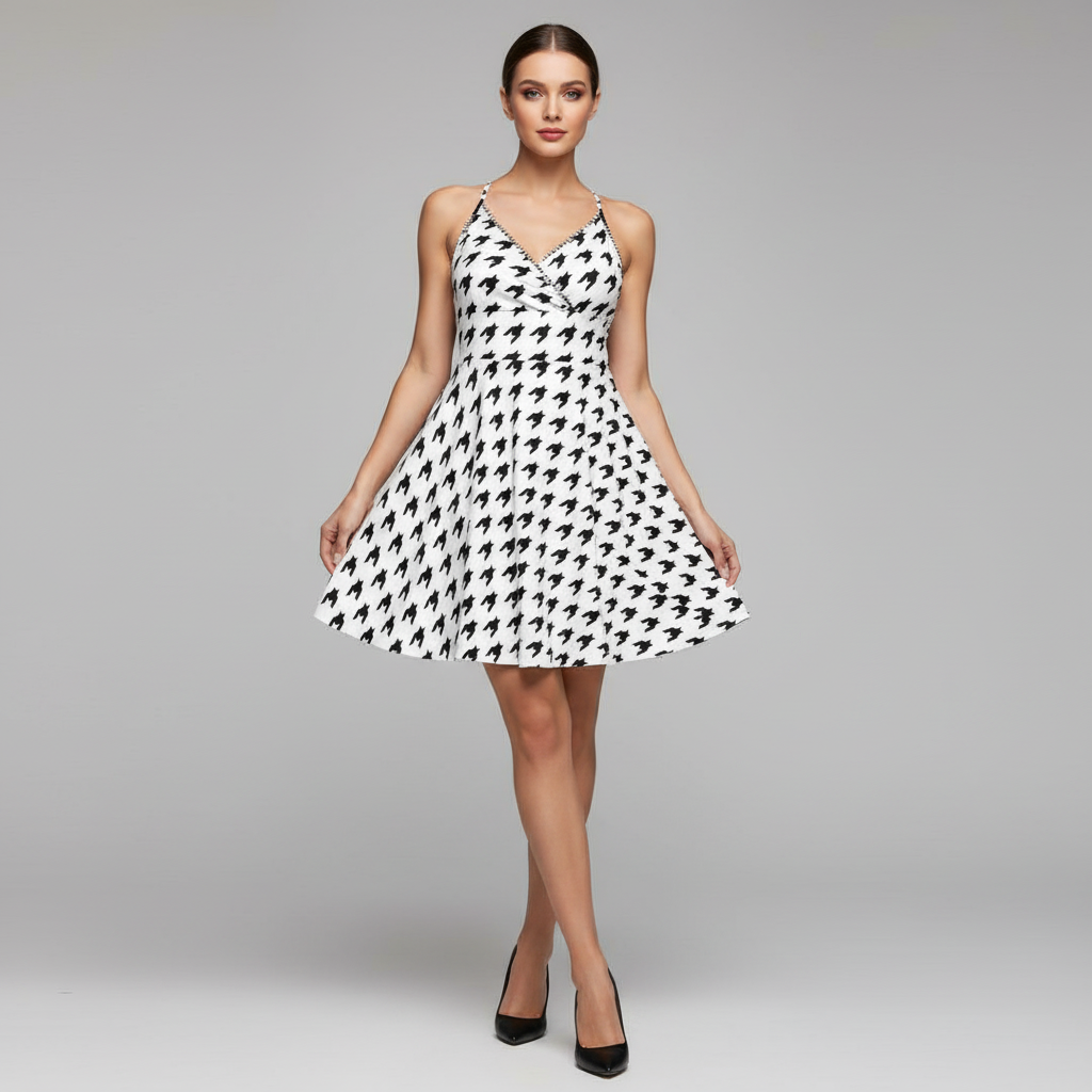 All-Over Print Women‘s Cross Cami Dress