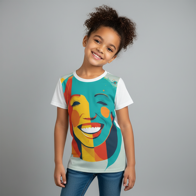 Eco-friendly All-Over Print Kid's Short Sleeve