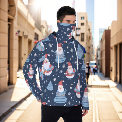Eco-friendly All-Over Print Men's Masked Hoodie
