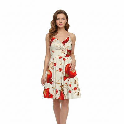 All-Over Print Women‘s Cross Cami Dress