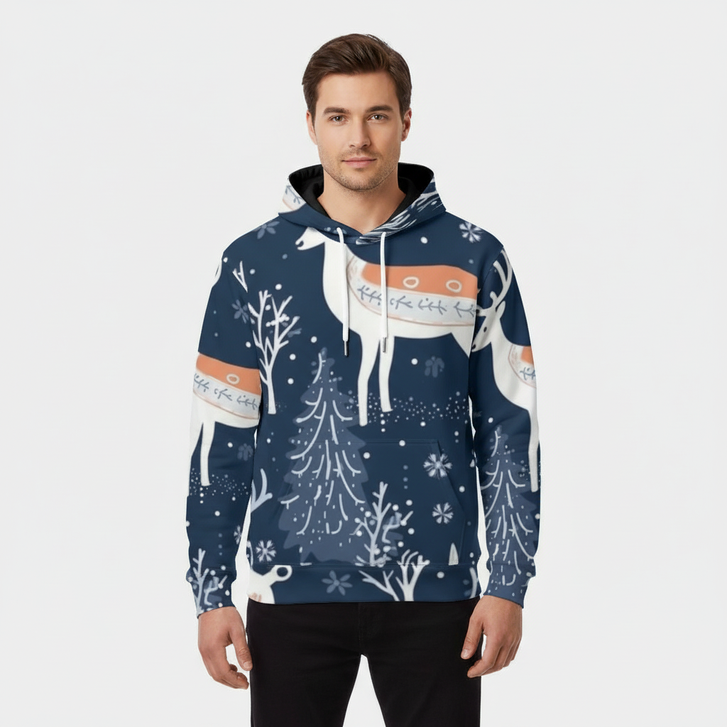 Eco-friendly All-Over Print Unisex Pullover Hoodie