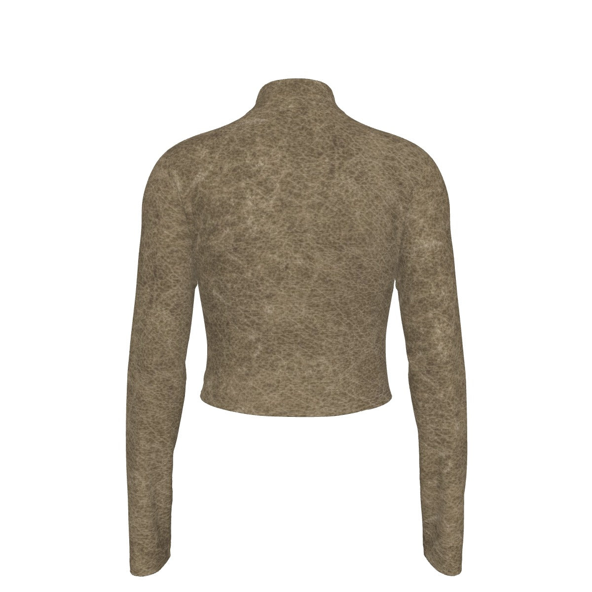 Eco-Friendly All-Over Print Women's Turtleneck T-shirt With Long Sleeve