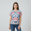 Eco-friendly  All-Over Print Women's cropped Raglan T-shirt With Short Sleeve