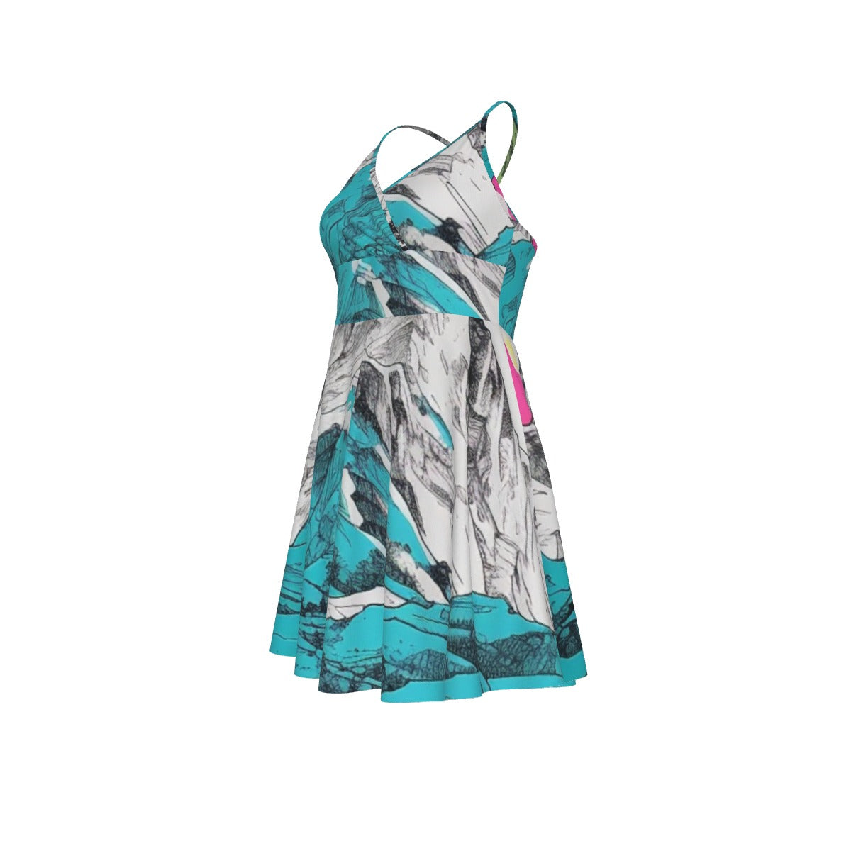 All-Over Print Women‘s Cross Cami Dress