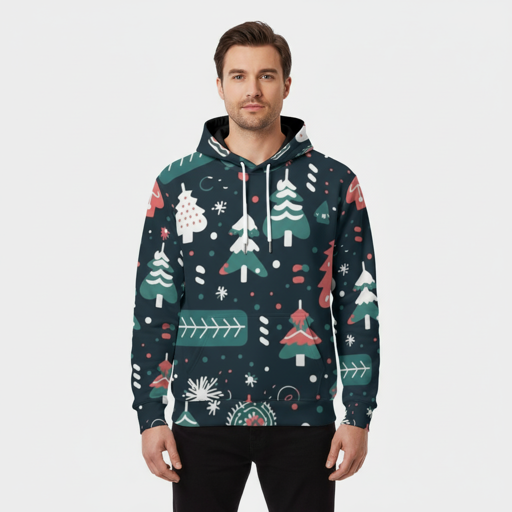 Eco-friendly All-Over Print Pullover Hoodie