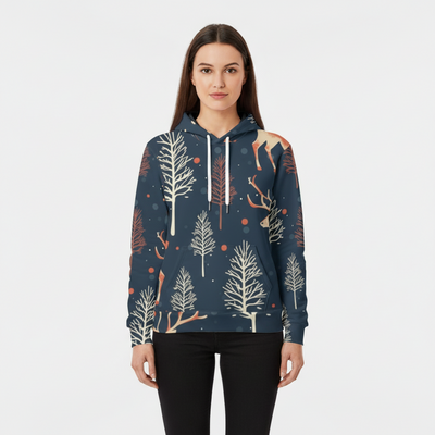 Split Eco-friendly All-Over Print Pullover Hoodie