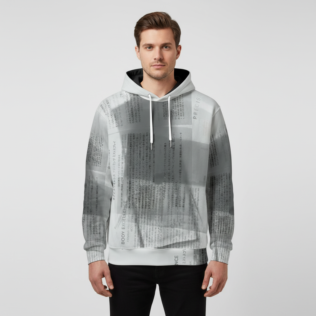 Eco-friendly All-Over Print Men Pullover Hoodie