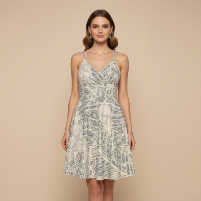 All-Over Print Women‘s Cross Cami Dress