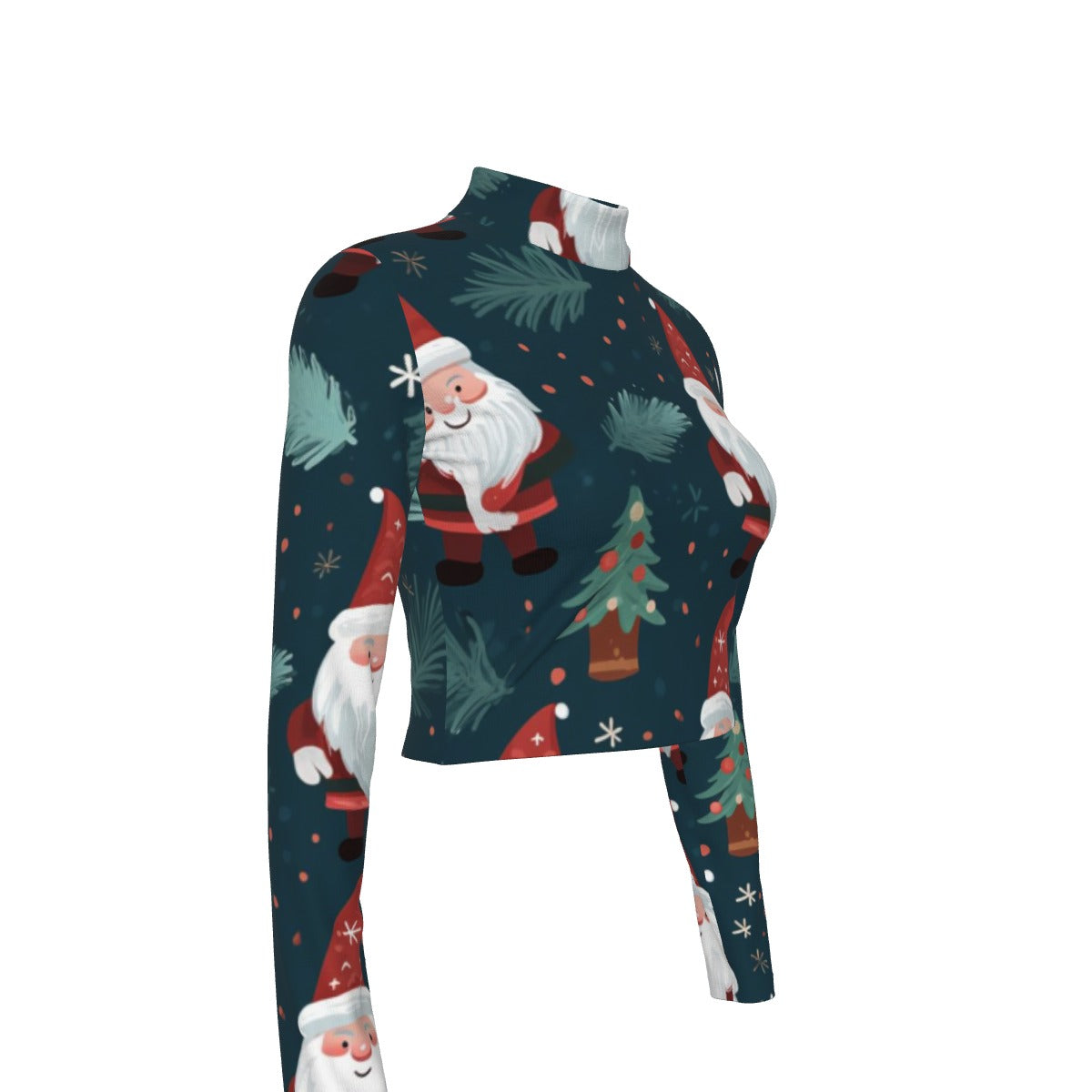 Xmas Women's Turtleneck T-shirt With Long Sleeve