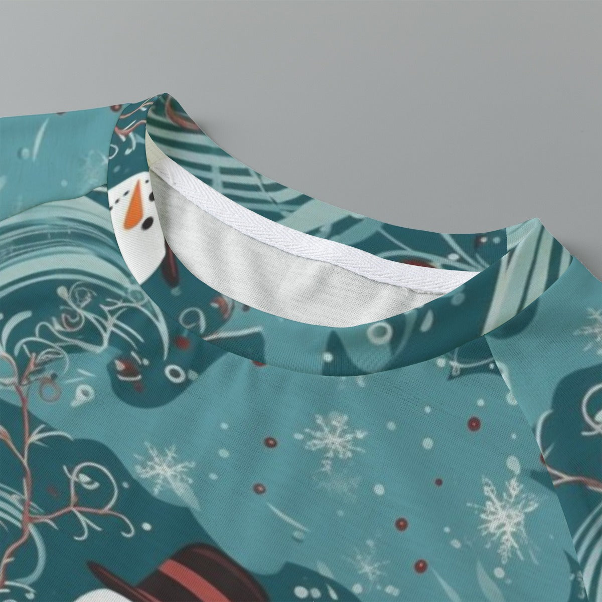 Eco-friendly  All-Over Print Women's cropped Raglan T-shirt With Short Sleeve