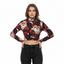 Eco-Friendly All-Over Print Women's Turtleneck T-shirt With Long Sleeve