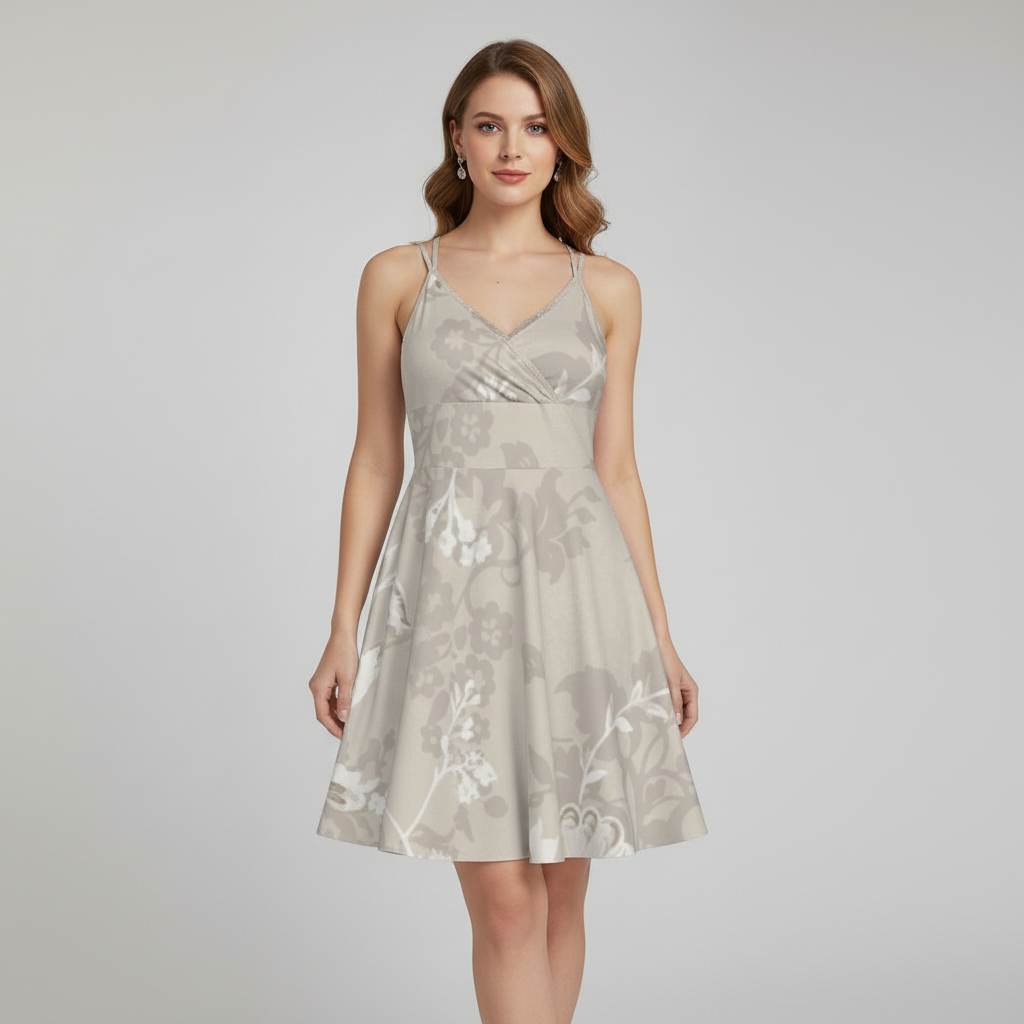 All-Over Print Women‘s Cross Cami Dress