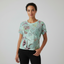 Eco-friendly  All-Over Print Women's cropped Raglan T-shirt With Short Sleeve