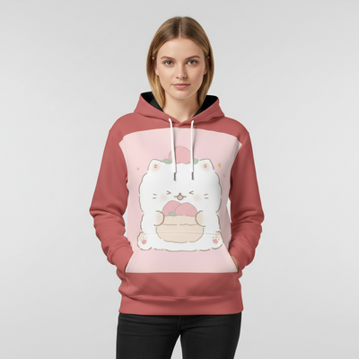Eco-friendly All-Over Print Women Pullover Hoodie