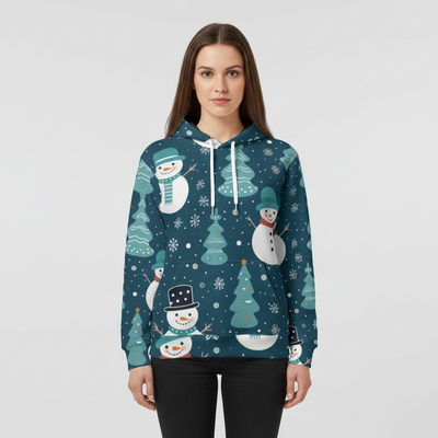 Split Eco-friendly All-Over Print Pullover Hoodie