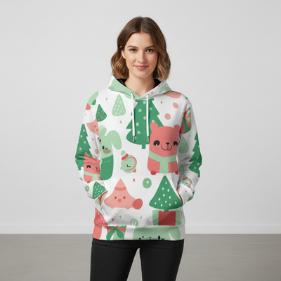 Eco-friendly All-Over Print Unisex Pullover Hoodie