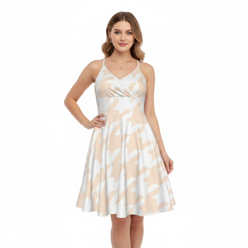 All-Over Print Women‘s Cross Cami Dress