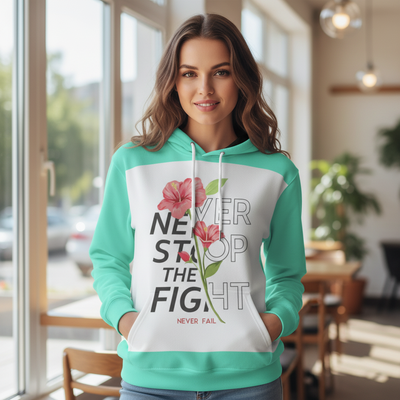 Eco-friendly All-Over Print women Pullover Hoodie