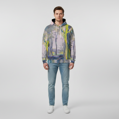 Eco-friendly All-Over Print Men Pullover Hoodie