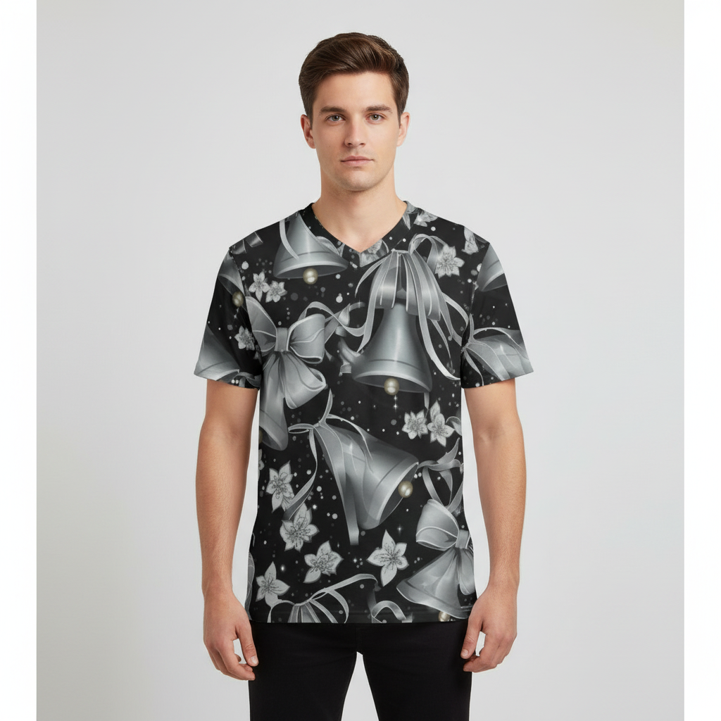 Eco-friendly All-over Print Unisex V-neck T-Shirt