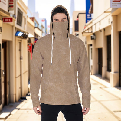 Eco-friendly All-Over Print Men's Masked Hoodie