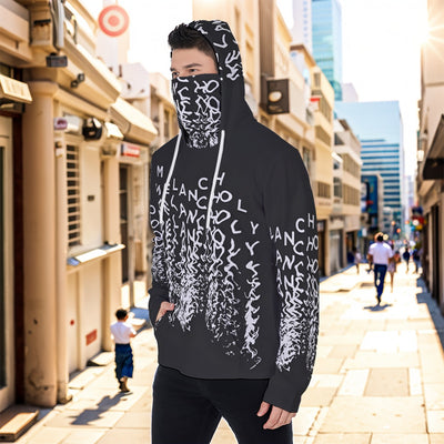Eco-friendly All-Over Print Men's Masked Hoodie