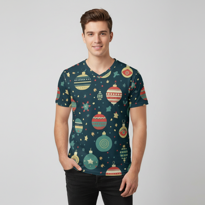 Eco-friendly All-over Print Unisex V-neck T-Shirt