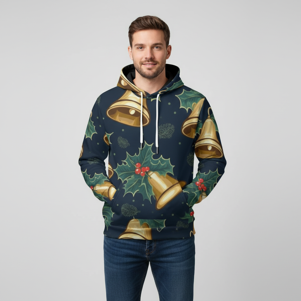 Split Eco-friendly All-Over Print Pullover Hoodie