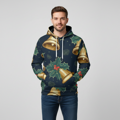 Split Eco-friendly All-Over Print Pullover Hoodie
